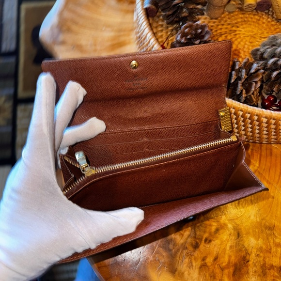 Louis Vuitton Monogram Portefeiulle Sarah Long Bifold Wallet Brown converted - Picture 9 of 16